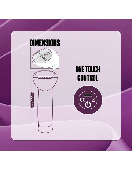 NMC 5.5 INCH RECHARGEABLE SILICONE 10 FUNCTIONS SPEED GLANS STIMULATOR PURPLE